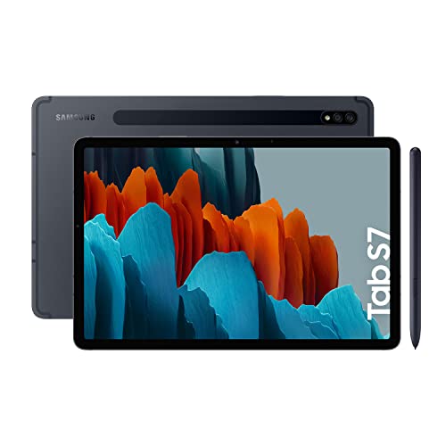 Samsung Galaxy Tab S7 - Tablet de 11" con pantalla QHD (Wi-Fi, Procesador Qualcomm Snapdragon 865+, RAM de 6GB, ROM de 128GB, Android 10 actualizable) - Color Negro [Versión española]
