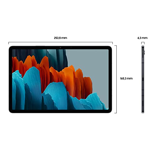 Samsung Galaxy Tab S7 - Tablet de 11" con pantalla QHD (Wi-Fi, Procesador Qualcomm Snapdragon 865+, RAM de 6GB, ROM de 128GB, Android 10 actualizable) - Color Negro [Versión española]