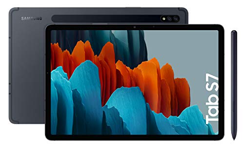 Samsung Galaxy Tab S7 - Tablet de 11" con pantalla QHD (Wi-Fi, Procesador Qualcomm Snapdragon 865+, RAM de 6GB, ROM de 128GB, Android 10 actualizable) - Color Negro [Versión española]