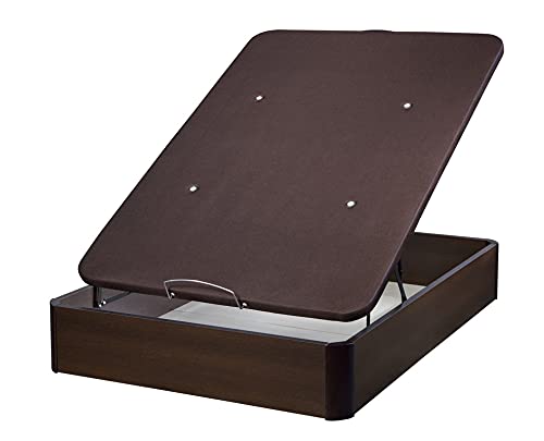 Santino Canapé Abatible Wooden Gran Capacidad Wengué 160x190 cm con Montaje a Domicilio Gratis
