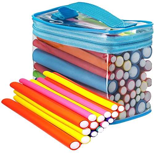 Sasairy 42 piezas 7 Tamaños Accesorios de Peinado Bendable Flexible Rodillos de Pelo de Espuma Suave Durable DIY Rulos para Pelos Rizador de Pelo para Chicas Muchacha