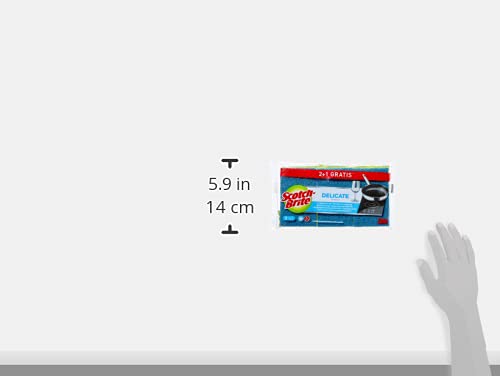 Scotch-Brite Estropajo Laminado Universal, Azul-No Raya, 3 Unidad, 3