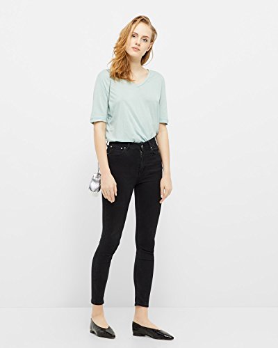 SELECTED FEMME Sfvita 2/4 V-Neck tee-Color Camiseta, Gris (Gray Mist Gray Mist), 42 (Talla del Fabricante: Large) para Mujer