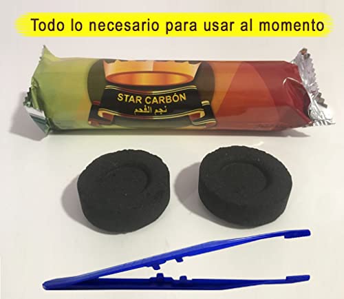 Set de Inciensos Naturales | Resina Goma Arábiga ( Gum Dammar ) (50 gr.) + Resina de Copal (30 gr.) + 10 Carbones para Quemar + Pinza | Inciensos Litúrgicos