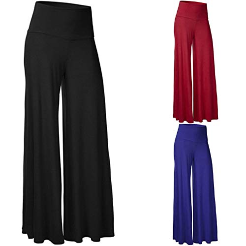 Sexy Dance Pantalones anchos de pierna ancha de gran tamaño con cintura elástica Palazzo pantalones de señoras acampanados de salón pantalones de tallas grandes
