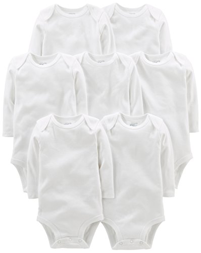 Simple Joys by Carter's Baby - Body de manga larga (7 unidades) ,Blanco ,18 Meses
