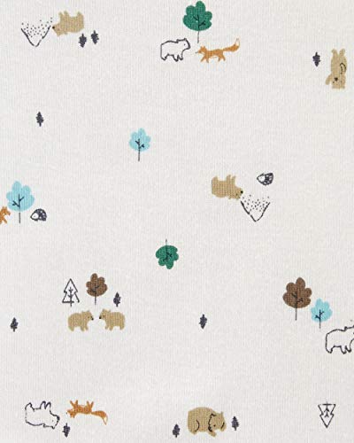 Simple Joys by Carter's - Body de manga larga para bebé, 5 unidades ,Bears/Animals Green/Stripes ,18 Meses