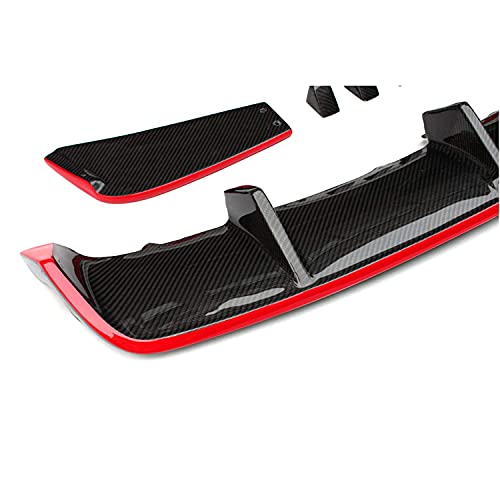 SIOM Alerón Difusor Trasero De Fibra De Carbono con Línea Roja Adecuado para Mercedes Benz Cla Class W117 Sport Edition 2013-2016 Cla45 Amg 2013-2016
