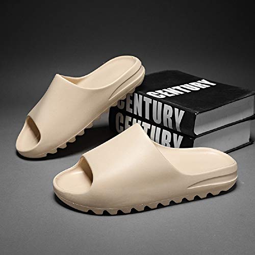 SITAILI Almohada Diapositivas Zapatillas Sandalias Super Suaves De Secado Rápido, Hombres Mujeres Zapatos De Casa De Verano para Baño Ducha Interior Al Aire Libre 40 EU Beige