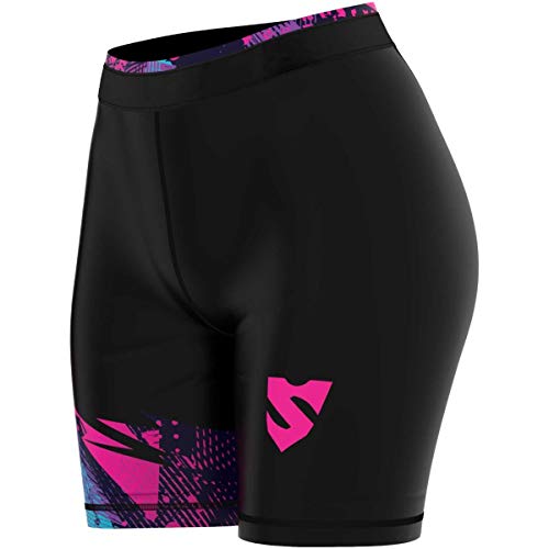 SMMASH Ilumina Deportivo Pantalones Cortos para Mujer, Mallas Running Mujer, Gimnasio, Crossfit, Gym, Outdoor, Material Transpirable y Antibacteriano, (XL)