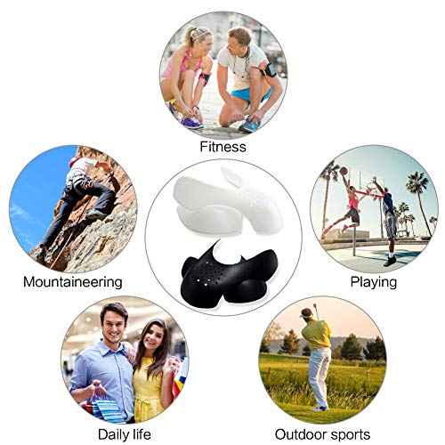 Sneakers Shield 6 Pares, Preventor de Pliegues de Calzado Protector Antiarrugas Suave para Hombres Talla EU 39-45 (Blanco y Negro)