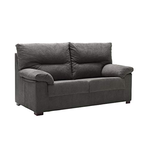 Sofá Odin 3 PLAZAS Tanuk Gris Marengo Sistema de Limpieza ACUALINE 180x87 Fabricado en España (Envío y Subida a Domicilio Incluidos)