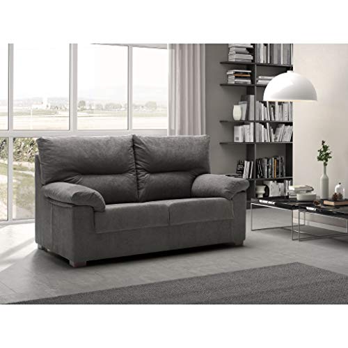 Sofá Odin 3 PLAZAS Tanuk Gris Marengo Sistema de Limpieza ACUALINE 180x87 Fabricado en España (Envío y Subida a Domicilio Incluidos)