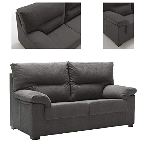 Sofá Odin 3 PLAZAS Tanuk Gris Marengo Sistema de Limpieza ACUALINE 180x87 Fabricado en España (Envío y Subida a Domicilio Incluidos)