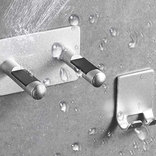 SPNEC Secador de pelo Soporte de aluminio impermeable Almacenamiento de aluminio Libre Perforado Soporte Soporte Perchero Baño Estante de pared (Color : Black)