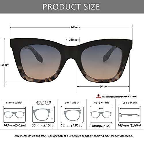 SQUAD Gafas de sol mujeres y hombres Talla grande Fashion Casual Cuadradas 100% protección UV400