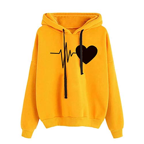 Sudaderas con Capucha Mujer,Sudadera Mujer Hoodie Sweatshirt Blusa con Bolsillo Color sólido Sudadera Adolescentes Chica Estampado Manga Larga Pullover Abrigo Jersey Mujer Otoño-Invierno Camiseta