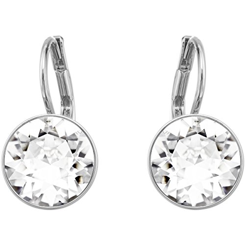 Swarovski Pendientes Bella Mini, blanco, baño de rodio