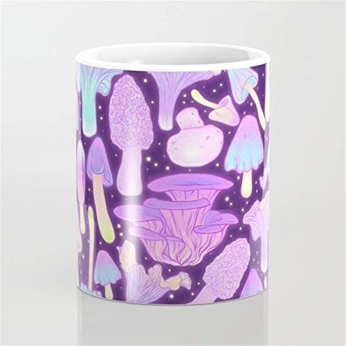 Taza de café con diseño de setas espeluznantes, Halloween Nature Magic-Mushrooms