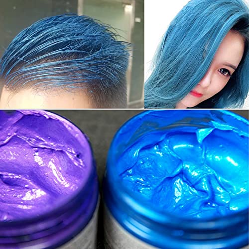 Temporal Para TeñIr Desechable Para El Cabello Hombres Mujeres Lavable Cera Pelo Color Cera Para Halloween Cosplay Crema Cabello