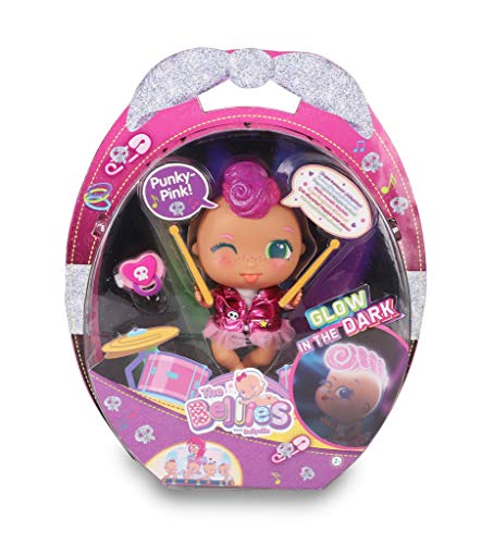 The Bellies - Punky-Pink! Bellie rockero,le encanta la música. Muñeca interactivo para niñas y niños a partir de 3 años