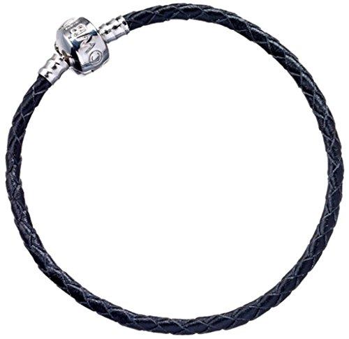The Carat Shop - Pulsera para niños (17 cm, piel, para cuentas de Harry Potter), color negro