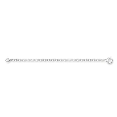 Thomas Sabo Tobillera clásica de charms para mujer, plata de ley 925, X0034-001-12