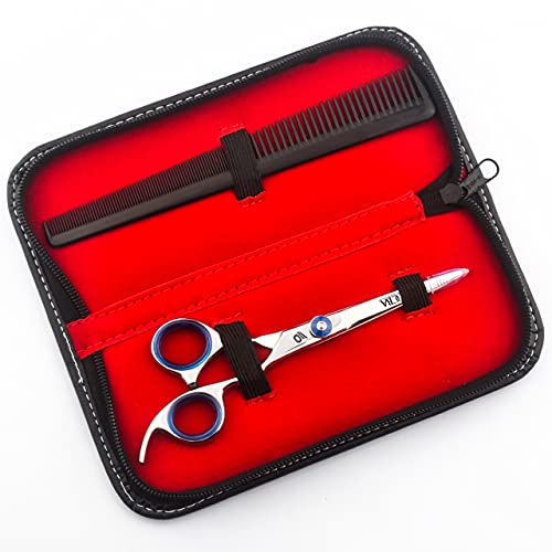 Tijeras de peluquería prémium de para cortar el pelo, tijeras de peluquería de acero inoxidable, tijeras profesionales con estuche, tijeras de entresacar perfectas para hombre y mujer