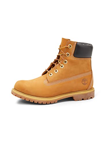 Timberland 6 Inch Premium Waterproof, Botas Chukka Mujer, Amarillo Wheat Nubuck, 37 EU