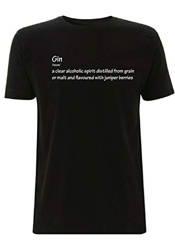 Time 4 Tee Gin Significado T Shirt Mens Top Drinker Pub Night Out Tonic Spirit Cocktail Bar Negro Negro ( S