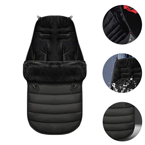 Tomaibaby Tour Al Aire Libre de Invierno para Niños Pequeños Universal Cochecito Saco de Dormir Impermeable Saco para Pies Longitud Altura Temperatura Ajustable Bebé Bunting Bolsa Negro
