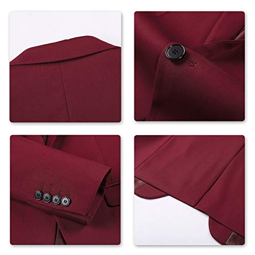Traje de 2 Piezas para Hombre, Ajuste Delgado, para Boda, Cena, Esmoquin para Hombre, Negocios, Casual, Chaqueta y Pantalones