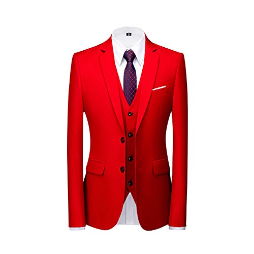 Traje Hombre Suit de 3 Piezas con Chaqueta Chaqueta Chaleco pantalón Hombres Traje de Fiesta de Boda de Negocios Style Traje Ceñido para Hombre Chaleco y Pantalones