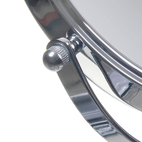 TUKA Espejo Compacto 10x Aumento, 6 Pulgadas Espejo de Baño para Afeitar y Maquillar, Espejo de mesa, Rotación 360 Grados, con Doble Cara: 1:1 y 1:10 Ampliación, Espejo Para Viajar, TKD3142-10x
