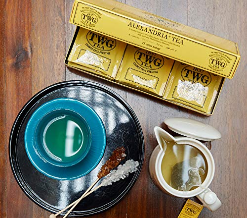 TWG Tea | Vanilla Bourbon Tea, blend de té rooibos en 15 bolsitas de algodón cosidas a mano en caja de regalo de 37,5 g