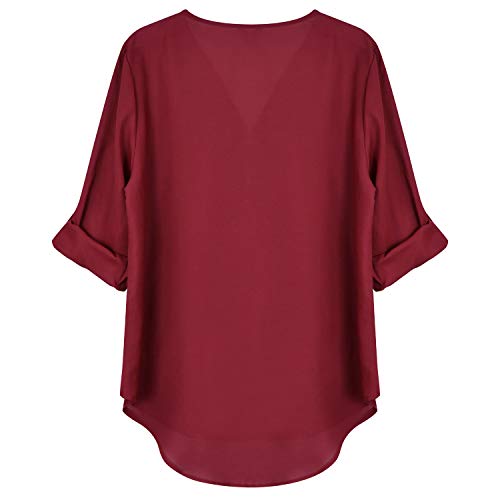UMIPUBO Blusas y Camisa Mujer Vaquera Sexy Camisetas de Gasa Tops Cremallera Manga Corta Blusas Cuello en V Ropa
