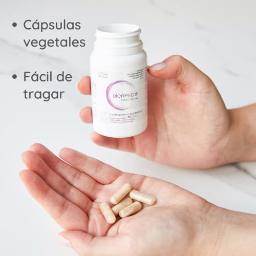 Unik Bienestar Emocional | Suplemento Para Ansiedad, Estrés, Estado de Ánimo | Ashwagandha KSM-66 100% Orgánica + Azafrán + Triptófano + Cromo Vitámina B6 | 60 cápsulas | Lab Unik Health & Nutrition