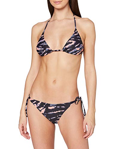 Urban Classics Bikini Ladies Tie Dye Bademode Juego, Color Azul Vintage/Papaya, L para Mujer