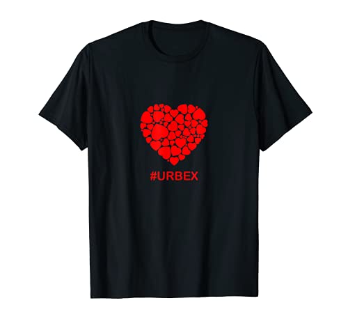 Urban Explorer Rundown Decay Old History #URBEX Diseño de corazón Camiseta