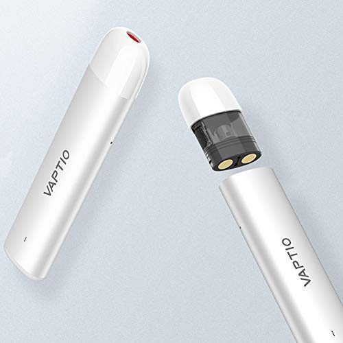 VAPTIO Airgo Stick Kit 350mAh Batería Starter Kit Vaina de cartucho de 1,5 ml Atomizador de 11W Cigarrillo electrónico Vape Pen sin líquido ni nicotina (blanco)
