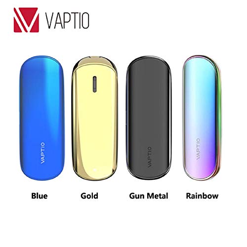 Vaptio sleek Kits de cigarrillos electrónicos con vaporizador UI fresco sin líquido E sin nicotina (Azul)