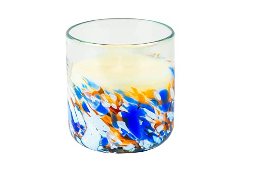 Vela Aromatica Canela Cera de Soja Cristal Artesanal 50 Horas Decorativa Perfumada Aceites Esenciales Naturales Organicos Aromaterapia Relajantes Hogar (Canela)