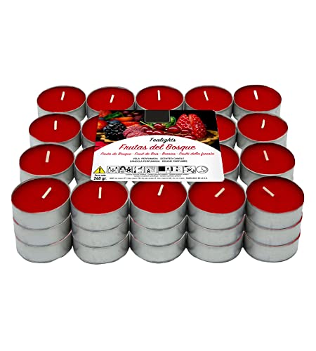 Velas de Té Aromáticas Velas perfumadas - Frutos Rojos Pack 60 Velas
