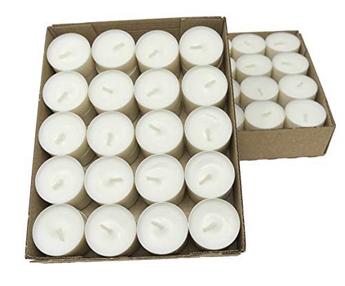 Velas Naturales en Taza Compostaje 80 Luces de Té Compostaje Industrial Candelitas Cera de Colza Luces Sin Perfume Sin plástico (80 Candelitas - 6 Horas)