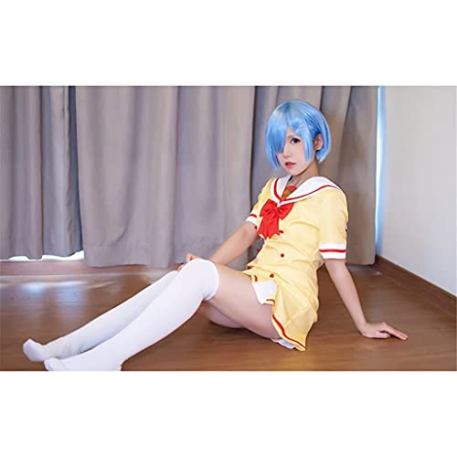 Vida en un mundo diferente desde Zero Emiria REM LEM Cosplay Party Party Lolita Girls Vestido Traje de Halloween (Color : Yellow, Size : M)