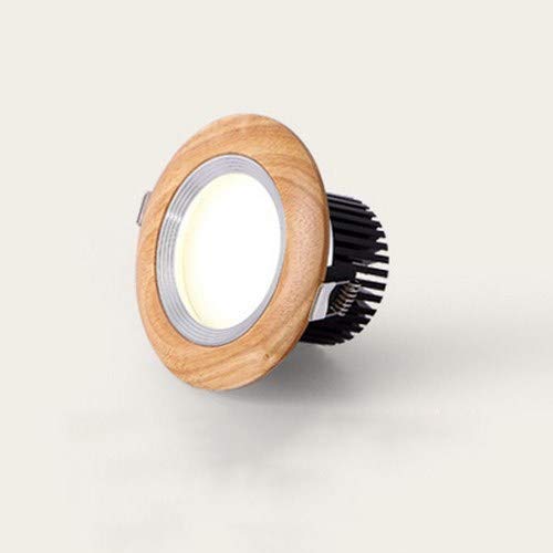 Vinteen Luz de techo de la habitación Downlight LED incorporado de estilo japonés de madera de color que viven Antecedentes Corredor luces 5W 7W pasillo iluminación de la pared del agujero de la lámpa