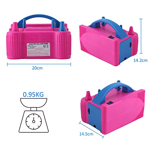 Voniry Bomba eléctrica para Globos, Multiusos, Ligera y portátil, para inflar Globos, Camas hinchables, Camas flotantes, Piscinas, etc. (L)