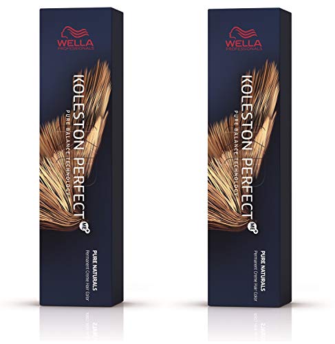 Wella Koleston Perfect Me+ KP Pure Naturals 8/01 - Pack de 2 unidades, color rubio claro natural ceniza
