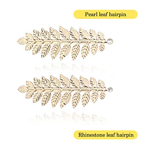Women's Hair Accessories 4 unids Mujer Pelo Dulce agraciado 2 Tipos Horquillas Hairpin pinzas de pelo de metal con diamantes, adecuados para joyas de múltiples escenas para damas y amigos.