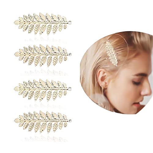 Women's Hair Accessories 4 unids Mujer Pelo Dulce agraciado 2 Tipos Horquillas Hairpin pinzas de pelo de metal con diamantes, adecuados para joyas de múltiples escenas para damas y amigos.